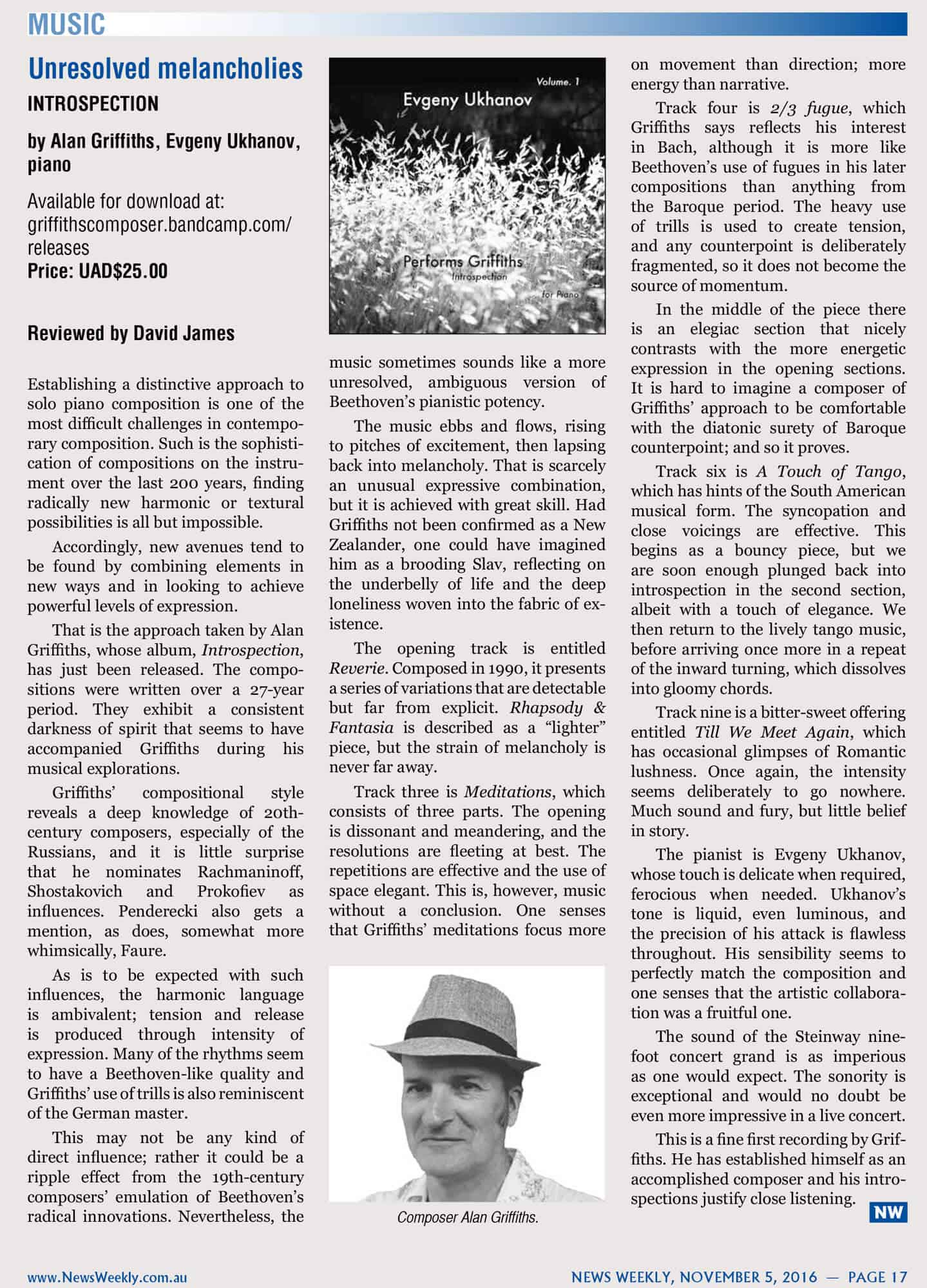 News Weekly Review of Introspection